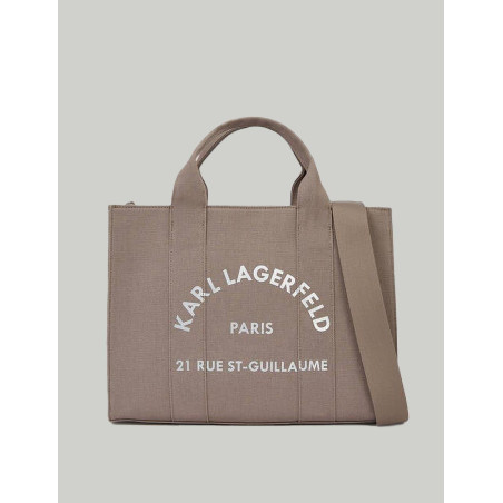 BOLSO KARL LAGERFED RSG SQUARE MEDIUM TOTE GRIS