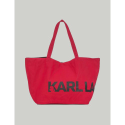 BOLSO KARL LAGERFED K/ESSENTIAL BIG LOGO ROJO