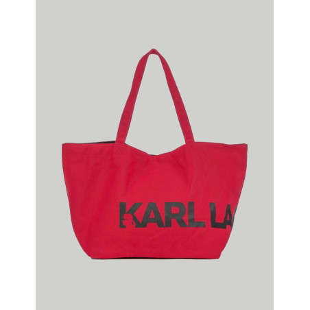 BOLSO KARL LAGERFED K/ESSENTIAL BIG LOGO ROJO