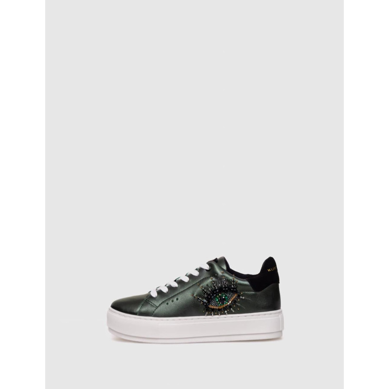 ZAPATILLA KURT GEIGER  LANEY EYE-PETROL-LEATHER VERDE