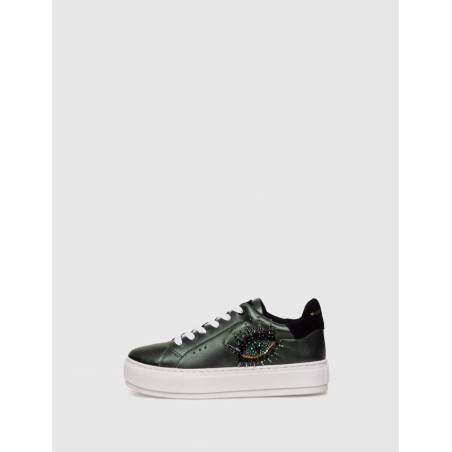 ZAPATILLA KURT GEIGER  LANEY EYE-PETROL-LEATHER VERDE