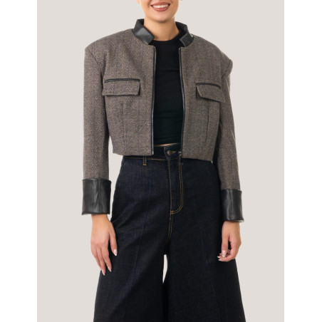 CHAQUETA OBVIO AINA MARRÓN