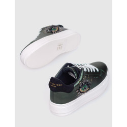 ZAPATILLA KURT GEIGER  LANEY EYE-PETROL-LEATHER VERDE