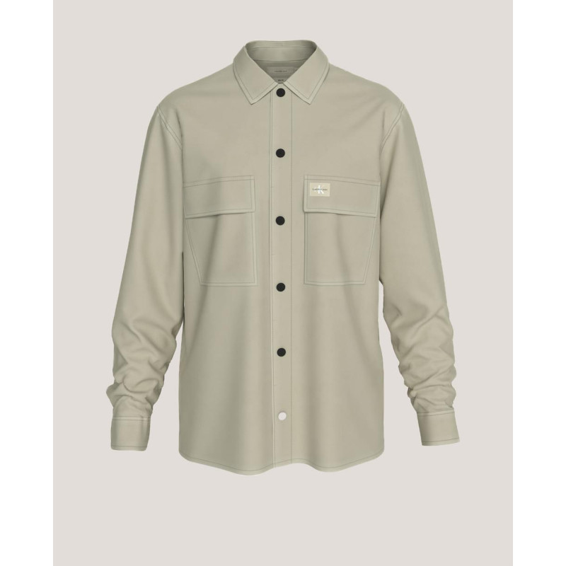 CAMISA CALVIN KLEIN CARGO OVERSHIRT BEIG