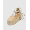 ALPARGATA TOMMY HILFIGER CLOSED TOE LINEN FLATFORM BEIG
