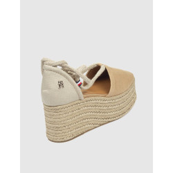 ALPARGATA TOMMY HILFIGER CLOSED TOE LINEN FLATFORM BEIG