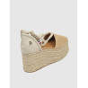 ALPARGATA TOMMY HILFIGER CLOSED TOE LINEN FLATFORM BEIG