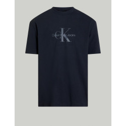 CAMISETA CALVIN KLEIN SS HERO MONOGRAM TEE 30S EU OPT NEGRO