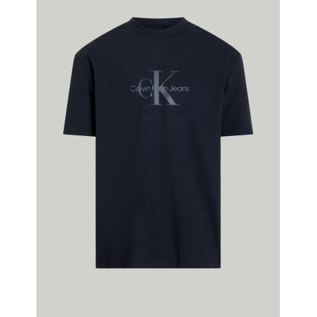 CAMISETA CALVIN KLEIN SS HERO MONOGRAM TEE 30S EU OPT NEGRO