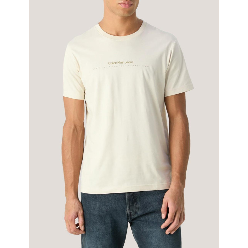 CAMISETA CALVIN KLEIN MINIMAL LOGO TEE BEIG