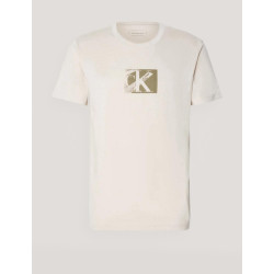 CAMISETA CALVIN KLEIN SMALL CK BOX TEE BEIG
