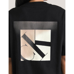 CAMISETA CALVIN KLEIN SOFT LAYERED MONOGRAM TEE NEGRO