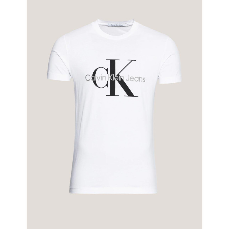 CAMISETA CALVIN KLEIN CORE MONOLOGO SLIM TEE BLANCO