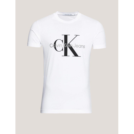 CAMISETA CALVIN KLEIN CORE MONOLOGO SLIM TEE BLANCO