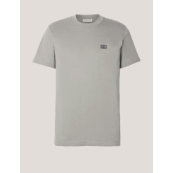 CAMISETA CALVIN KLEIN WOVEN LABEL REGULAR TEE GRIS
