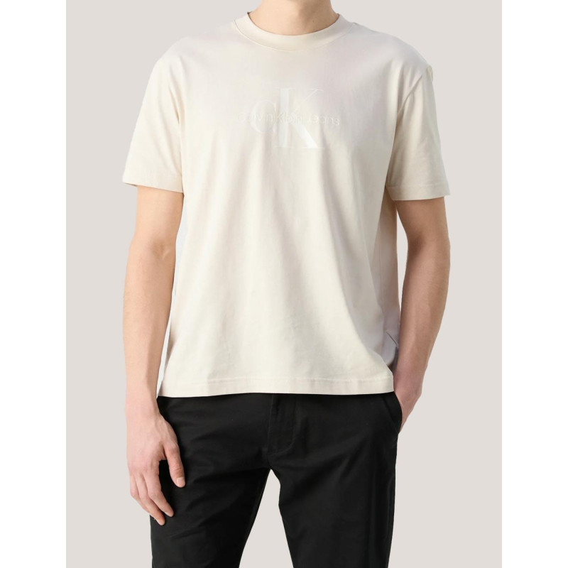 CAMISETA CALVIN KLEIN SHINY MONOLOGO TEE BEIG