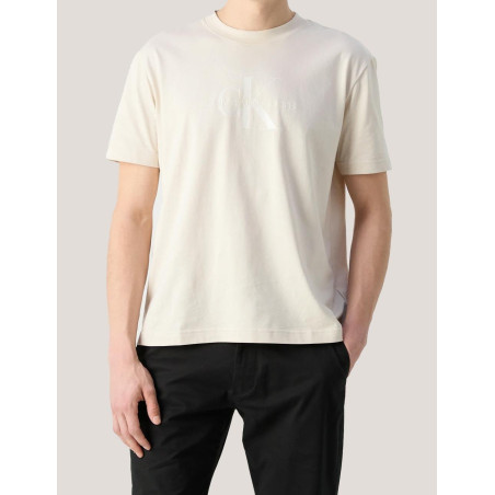 CAMISETA CALVIN KLEIN SHINY MONOLOGO TEE BEIG