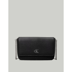 BOLSO CALVIN KLEIN MINIMAL MONOGRAM EW FLAP PH/CB19 NEGRO