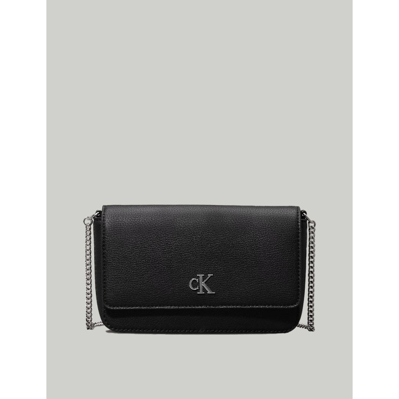 BOLSO CALVIN KLEIN MINIMAL MONOGRAM EW FLAP PH/CB19 NEGRO