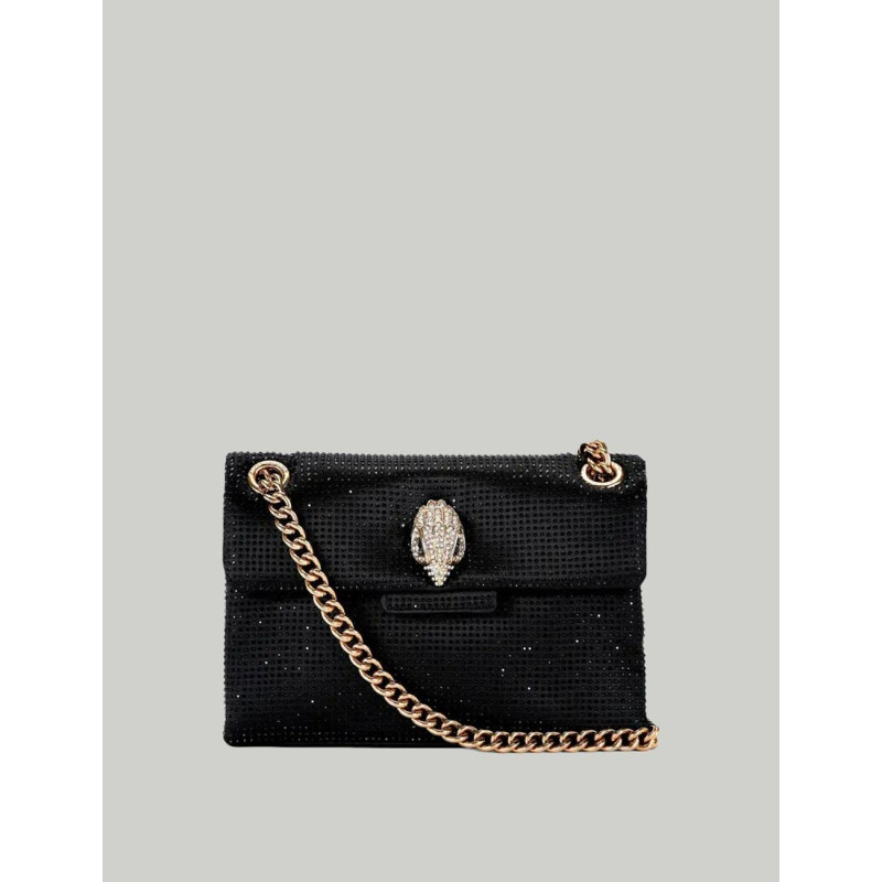 BOLSO KURT GEIGER FABRIC MINI KENSINGTON NEGRO