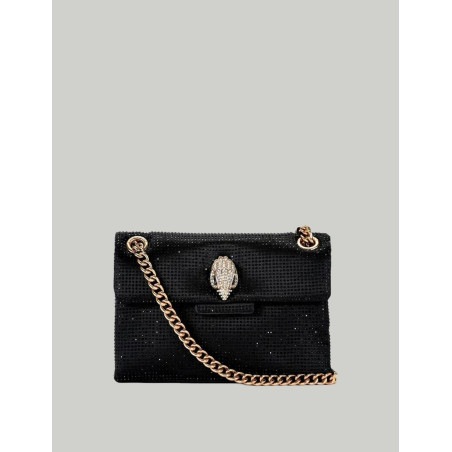 BOLSO KURT GEIGER FABRIC MINI KENSINGTON NEGRO