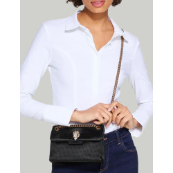 BOLSO KURT GEIGER FABRIC MINI KENSINGTON NEGRO