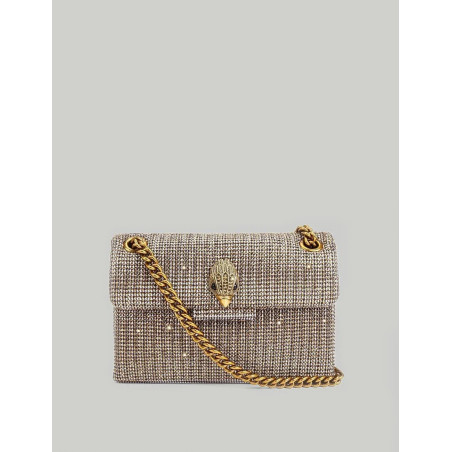 BOLSO KURT GEIGER FABRIC MINI KENSINGTON V  BEIG