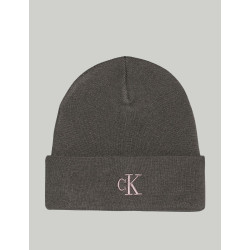 GORRO CALVIN KLEIN THICK EMBROIDERY BEANIE GRIS