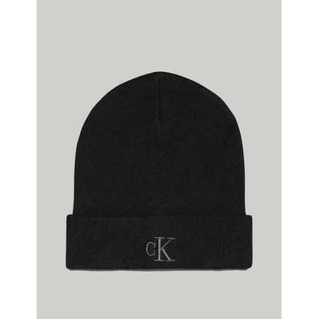 GORRO CALVIN KLEIN THICK EMBROIDERY BEANIE NEGRO