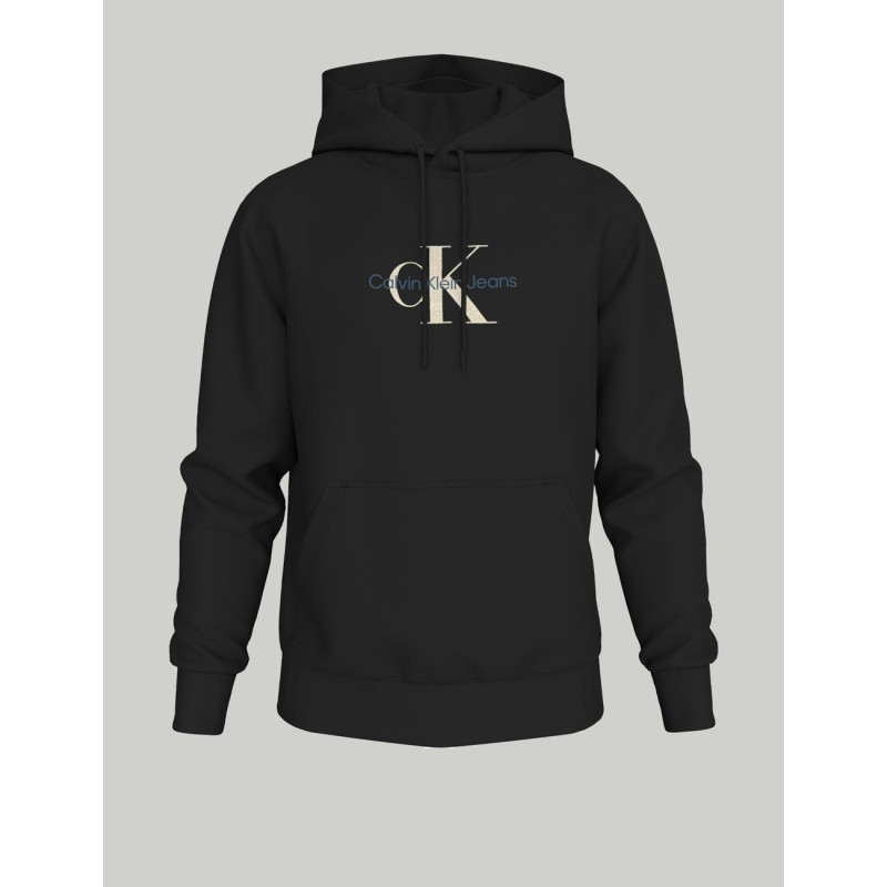 SUDADERA CALVIN KLEIN DISTRESSED MONOLOGOHOODIE NEGRO