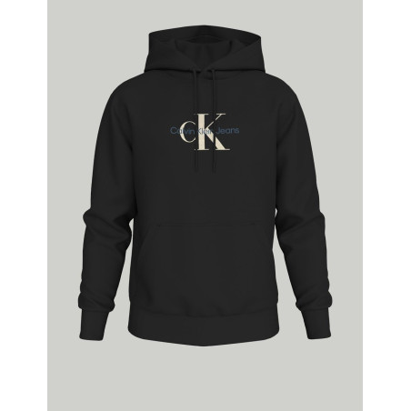 SUDADERA CALVIN KLEIN DISTRESSED MONOLOGOHOODIE NEGRO