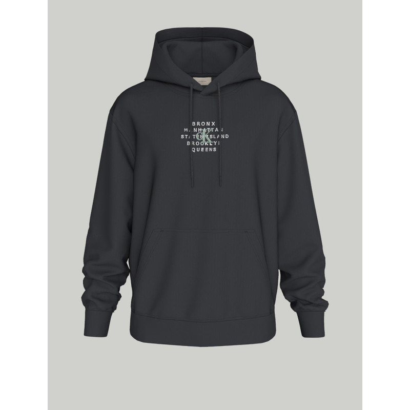 SUDADERA CALVIN KLEIN NYC STAMP GRAPHIC HOODIE NEGRO