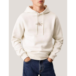 SUDADERA CALVIN KLEIN MONOLOGO HOODIE BEIG