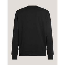 SUDADERA CALVIN KLEIN WOVEN LABEL CREW NECK NEGRO