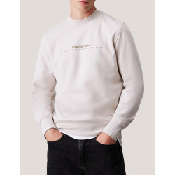 SUDADERA CALVIN KLEIN MINIMAL LOGO CREW NECK BEIG