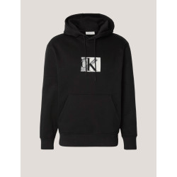 SUDADERA CALVIN KLEIN SMALL CK BOX HOODIE NEGRO