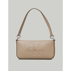 BOLSO CALVIN KLEIN SCULPTED SHOULDERV POUCH25 MONO BEIG
