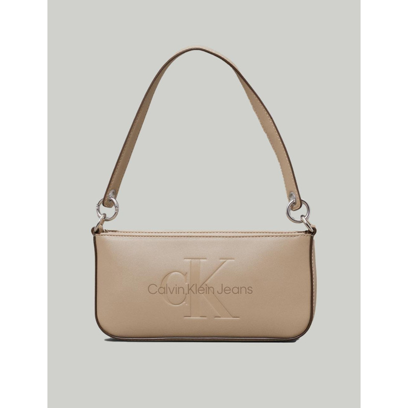 BOLSO CALVIN KLEIN SCULPTED SHOULDERV POUCH25 MONO BEIG