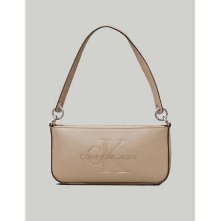 BOLSO CALVIN KLEIN SCULPTED SHOULDERV POUCH25 MONO BEIG