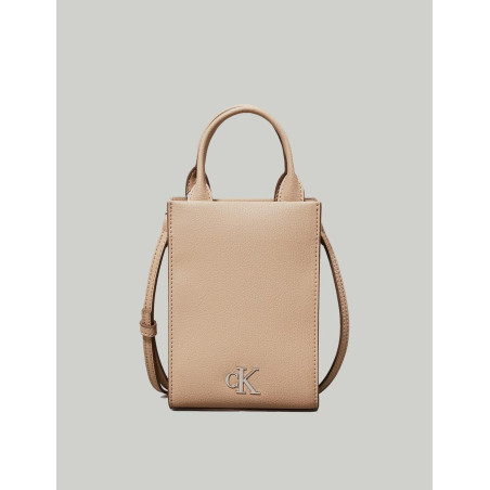 BOLSO CALVIN KLEIN MINIMAL MONOGRAM TOTE18 BEIG