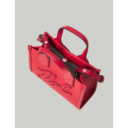 BOLSO KARL LAGERFED K/SKUARE SM TOTE GRAINY ROJO