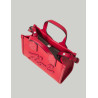 BOLSO KARL LAGERFED K/SKUARE SM TOTE GRAINY ROJO