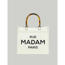 BOLSO RUE MADAM PARIS ICON MINI TOTE BLANCO