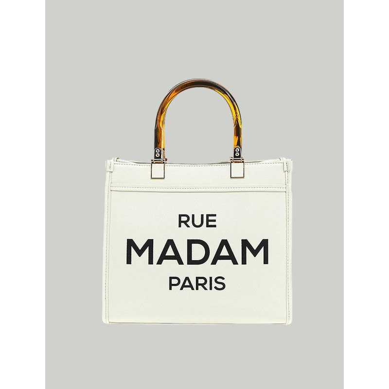 BOLSO RUE MADAM PARIS ICON MINI TOTE BLANCO