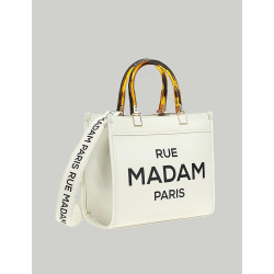 BOLSO RUE MADAM PARIS ICON MINI TOTE BLANCO