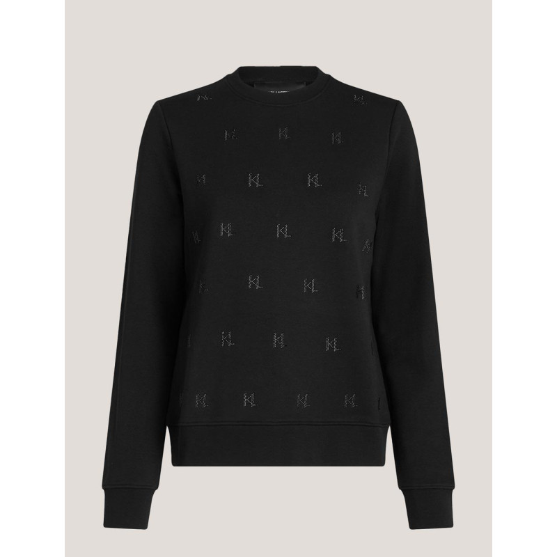 SUDADERA KARL LAGERFED KL RHINESTONE SWEARTSHIRT NEGRO
