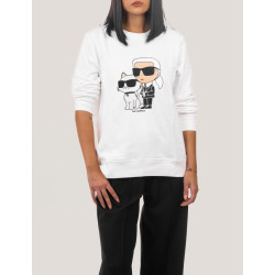 SUDADERA KARL LAGERFED IKONIK 2.0 SWEARTSHIRT BLANCO