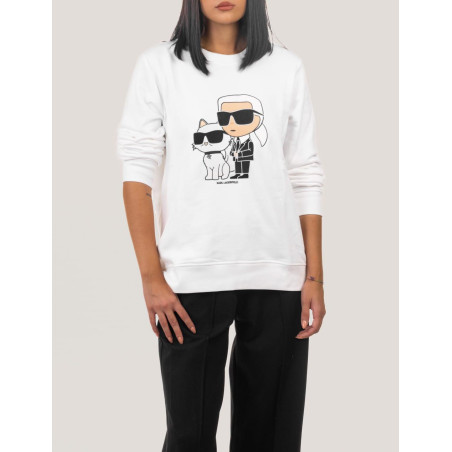 SUDADERA KARL LAGERFED IKONIK 2.0 SWEARTSHIRT BLANCO