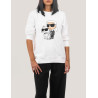 SUDADERA KARL LAGERFED IKONIK 2.0 SWEARTSHIRT BLANCO