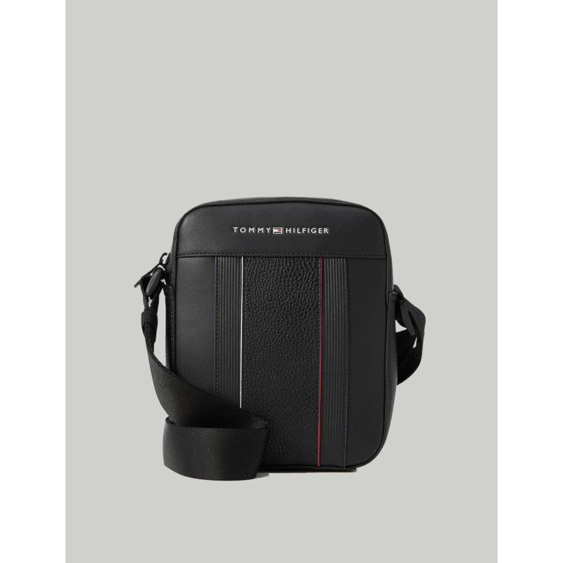 BANDOLERA TOMMY HILFIGER TH FOUNDATION MINIREPORTER NEGRO